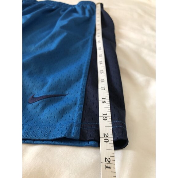 Nike Mens Mesh Athletic Shorts M Blue & Navy Basketball Workout Gym Athleisure - Picture 9 of 10